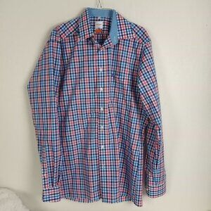 Olymp Luxor Mondern Fit Button Down Men's shirt 16,5 Pink Blue Gender Reveal